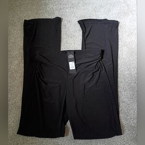 NWT Fashion Nova Classic Black Pants Sheer Cinched Details